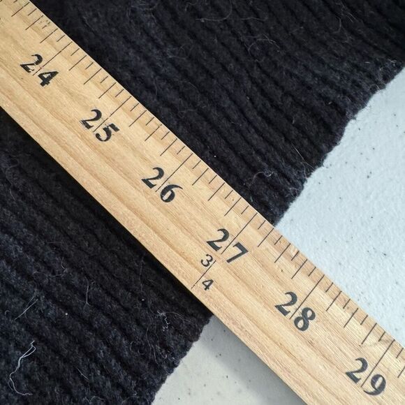 Aelfric Eden Men’s Black Chunky Knit Sweater Size Medium 100% Polyester - Picture 7 of 10